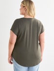 Bodycode Curve Short Sleeve Boxy Tee, Olive product photo View 02 S