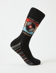 Mazzoni I'm Not Old I'm Vintage Cotton-Blend Crew Sock, Black product photo