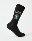 Mazzoni Fully Charged Cotton-Blend Crew Sock, Black product photo