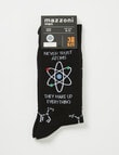 Mazzoni Never Trust Atoms Cotton-Blend Crew Sock, Black product photo View 02 S