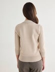 Oliver Black Knit Argyle Polo Shirt, Taupe product photo View 02 S