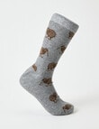 Mazzoni Kiwi Cotton-Blend Crew Dress Sock, Grey Marle product photo