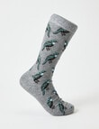 Mazzoni Tui Cotton-Blend Crew Dress Sock, Grey Marle product photo