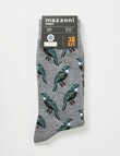 Mazzoni Tui Cotton-Blend Crew Dress Sock, Grey Marle product photo View 02 S
