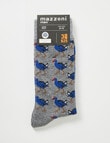 Mazzoni Pukeko Cotton-Blend Crew Dress Sock, Grey Marle product photo View 02 S