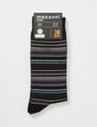 Mazzoni Stripe Viscose Rayon from Bamboo Crew Sock, Plum product photo View 02 S