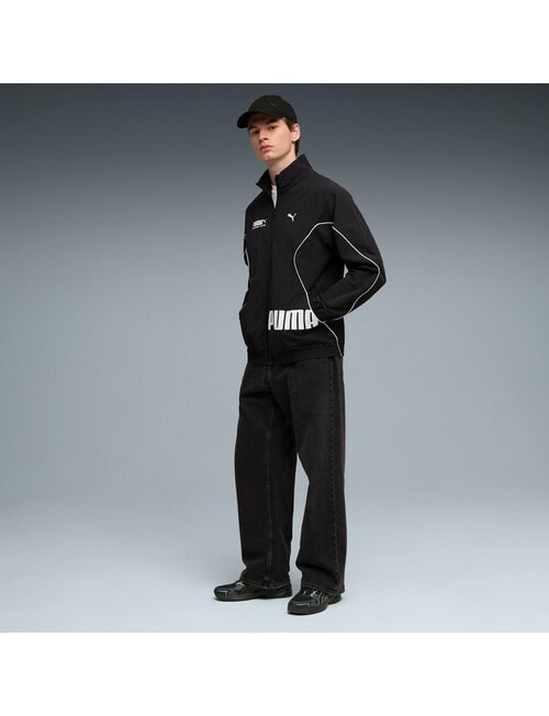 Puma Relaxed Woven Sport Jacket, Black product photo View 03 L