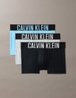 Calvin Klein Intense Power Cotton Trunk, 3-Pack, Harbor Mist, Black & Chilly Blue product photo