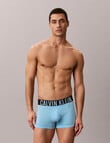Calvin Klein Intense Power Cotton Trunk, 3-Pack, Harbor Mist, Black & Chilly Blue product photo View 02 S