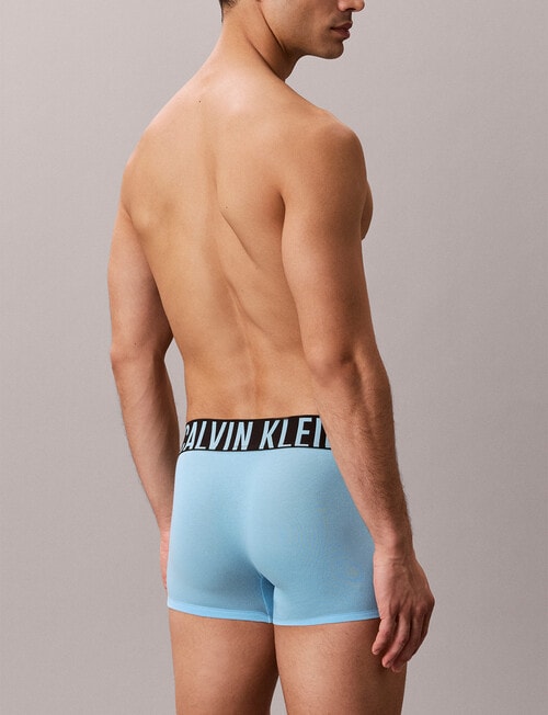 Calvin Klein Intense Power Cotton Trunk, 3-Pack, Harbor Mist, Black & Chilly Blue product photo View 03 L