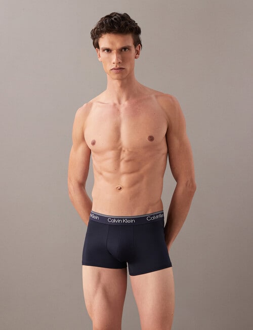 Calvin Klein Micro Stretch Low Rise Trunk, 3-Pack, Shoreline product photo View 02 L