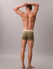 Calvin Klein Heritage Cotton Trunk, 3-Pack, Mulch, Deep Lichen Green & Sunfruit Fun product photo View 06 S