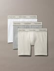 Calvin Klein Heritage Cotton Boxer Brief, 3-Pack, Oyster, Grey Heather & White product photo