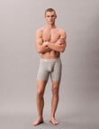 Calvin Klein Heritage Cotton Boxer Brief, 3-Pack, Oyster, Grey Heather & White product photo View 02 S
