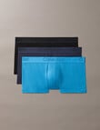 Calvin Klein Low Rise Trunk, 3-Pack, Speakeasy, Cendre Blue & Black product photo