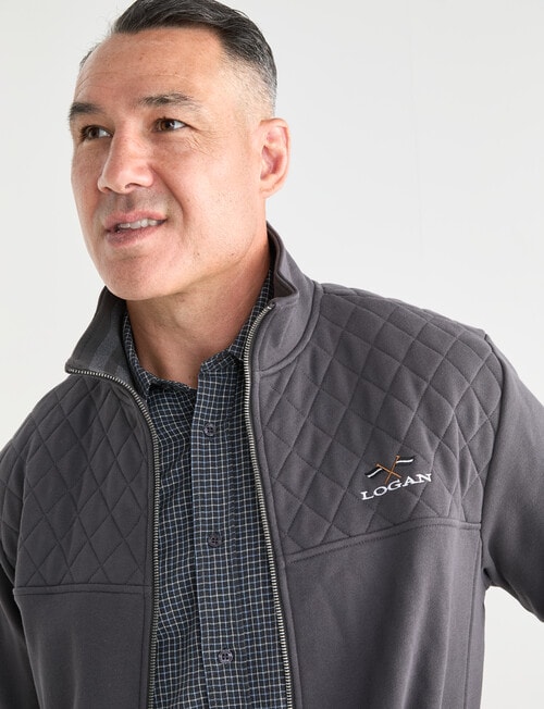 Logan Heath Fleece Sweatshirt, Charcoal product photo View 04 L