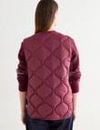 Jigsaw Barrow Puffer Vest, Plum product photo View 02 S