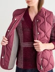 Jigsaw Barrow Puffer Vest, Plum product photo View 07 S