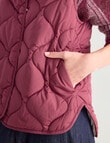Jigsaw Barrow Puffer Vest, Plum product photo View 09 S