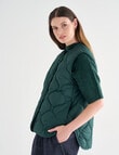 Jigsaw Barrow Puffer Vest, Forest Green product photo