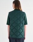Jigsaw Barrow Puffer Vest, Forest Green product photo View 02 S