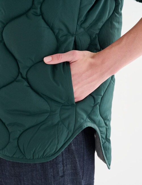 Jigsaw Barrow Puffer Vest, Forest Green product photo View 05 L