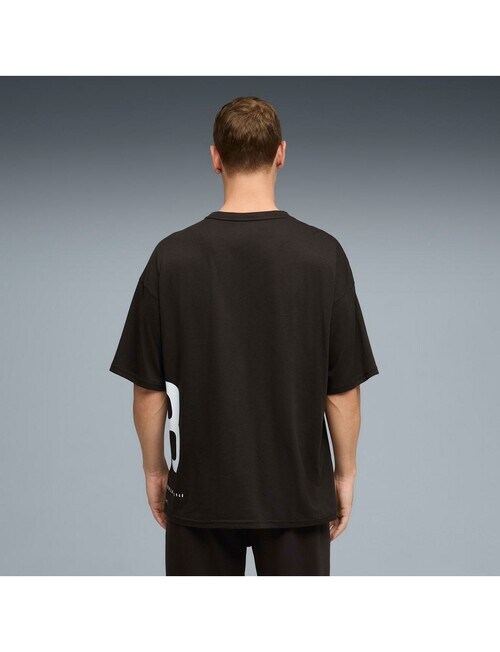 Puma Oversized Graphic Tee, Black product photo View 03 L