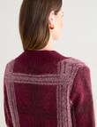 Jigsaw Check Mohair Blend Sweater, Plum product photo View 07 S