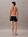 Calvin Klein Engineered Chromatic Boxer Brief, 3-Pack, Black, Monogram Outline Black & Turbulence product photo View 03 S