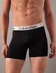 Calvin Klein Engineered Chromatic Boxer Brief, 3-Pack, Black, Monogram Outline Black & Turbulence product photo View 05 S