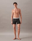 Calvin Klein Engineered Balance Boxer Brief, 3-Pack, Turbulence, Core Logo Shoreline Silver Foil & Silver Foil product photo View 02 S