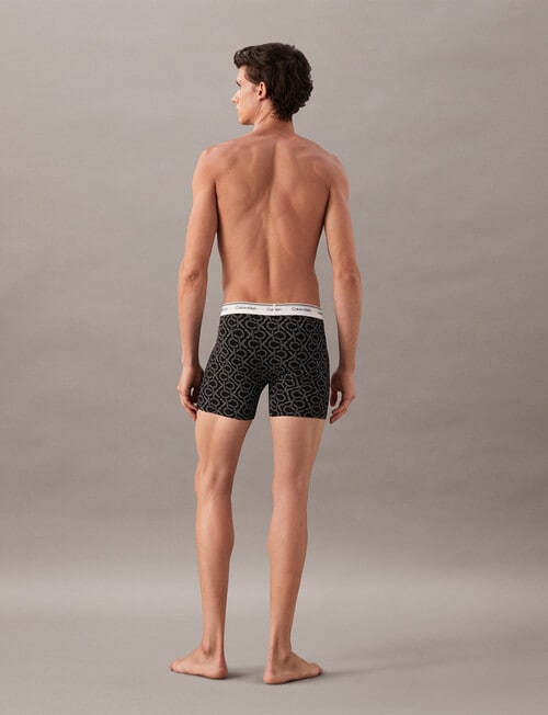 Calvin Klein Engineered Balance Boxer Brief, 3-Pack, Turbulence, Core Logo Shoreline Silver Foil & Silver Foil product photo View 03 L