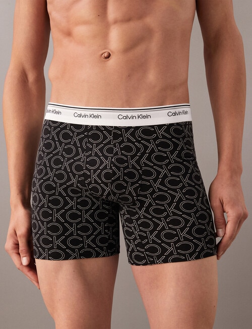 Calvin Klein Engineered Balance Boxer Brief, 3-Pack, Turbulence, Core Logo Shoreline Silver Foil & Silver Foil product photo View 05 L