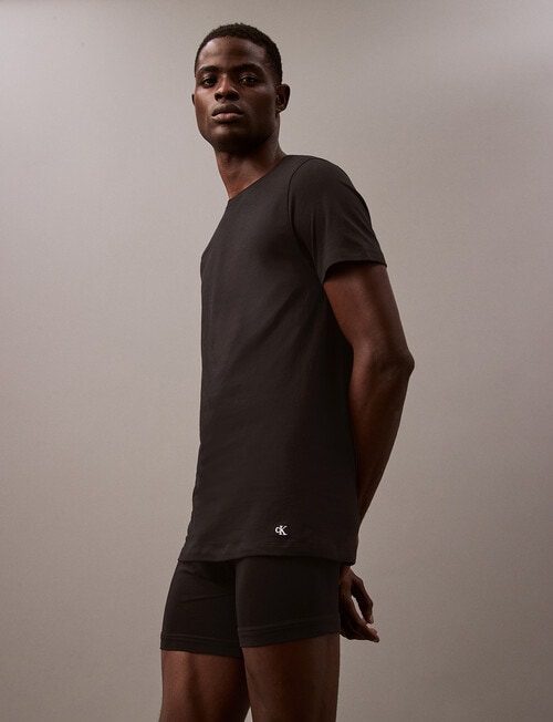 Calvin Klein Classic C-Neck Tee, 3-Pack, Black product photo View 04 L
