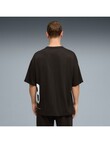 Puma Oversized Graphic Tee, Black product photo View 03 S