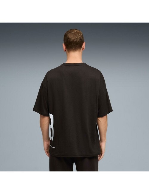 Puma Oversized Graphic Tee, Black product photo View 03 L