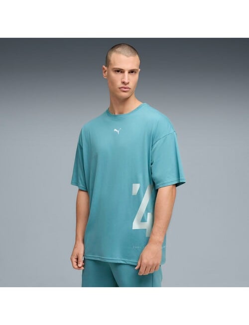Puma Oversized Graphic Tee, Blue product photo