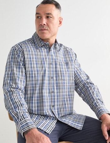 Logan Parker Long Sleeve Shirt, Charcoal product photo