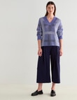 Jigsaw Check Mohair Blend Sweater, Smoke Blue Check product photo View 08 S