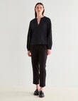 Jigsaw Twill Ponti Tapered Pant, Black product photo View 03 S