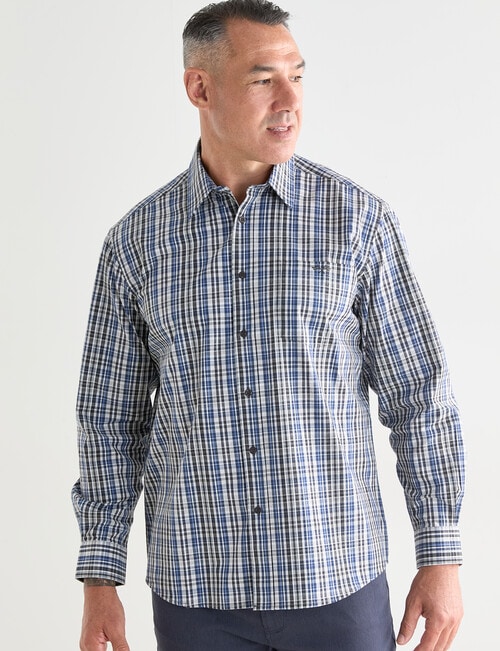 Logan Parker Long Sleeve Shirt, Charcoal product photo View 05 L