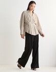 State of play Ritva Cinch Shirt, Ecru & Golden Stripe product photo View 03 S