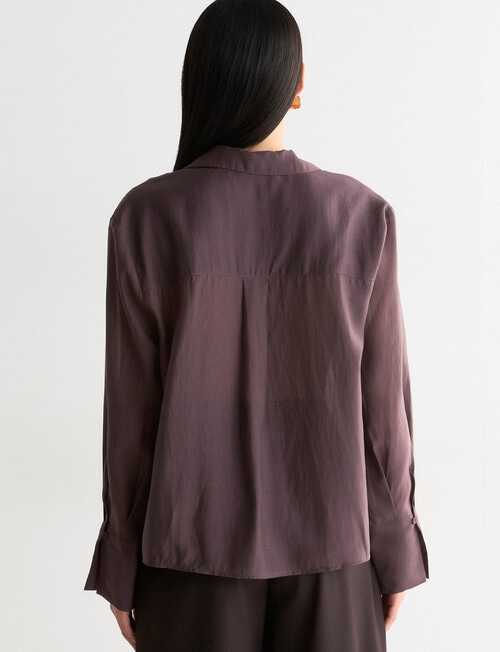 State of play Emilio Shirt, Dark Plum product photo View 02 L