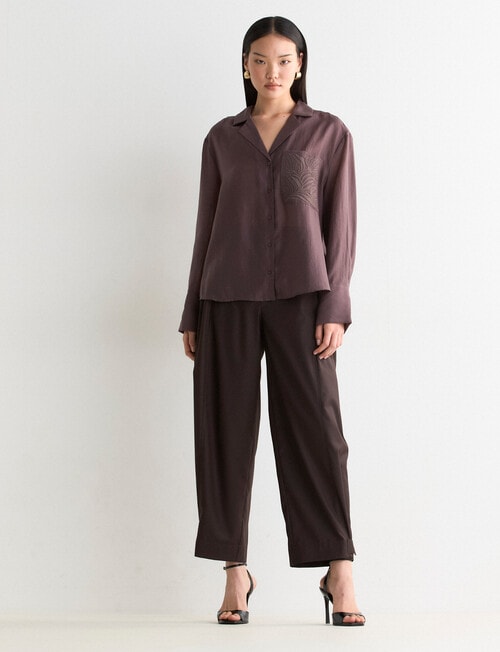 State of play Emilio Shirt, Dark Plum product photo View 03 L