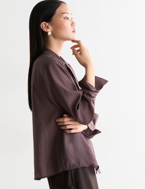 State of play Emilio Shirt, Dark Plum product photo View 06 L