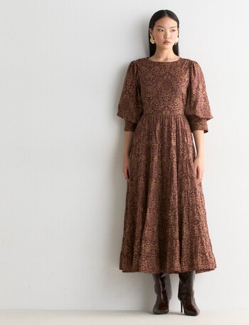 State of play Maddy Dress, Apricity Print product photo