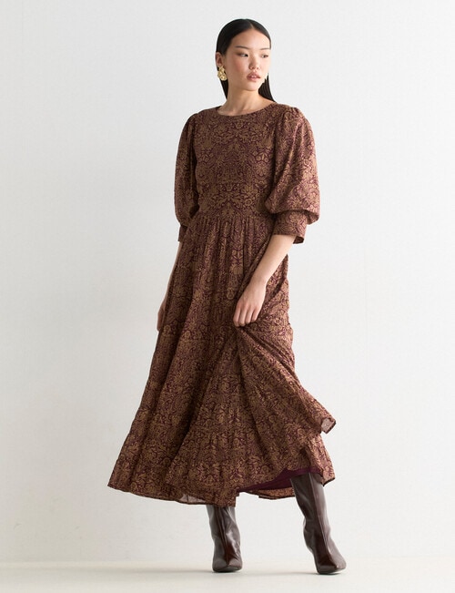 State of play Maddy Dress, Apricity Print product photo View 08 L