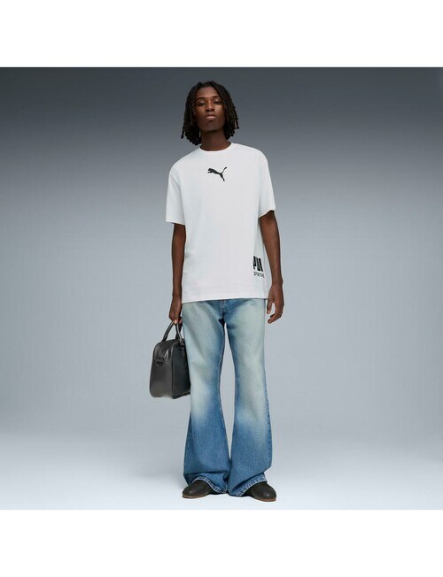 Puma Relaxed Puma Graphic Sport Tee, White product photo View 03 L