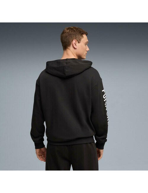 Puma French Terry Graphics Hoodie, Black product photo View 02 L
