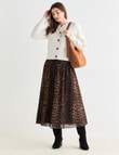 Whistle Chunky Cable Cardigan, Ivory product photo View 03 S